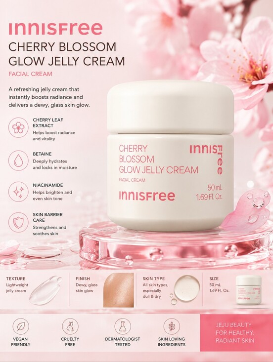 InnIsFree Other - Innisfree Cherry Blossom Glow Jelly Cream